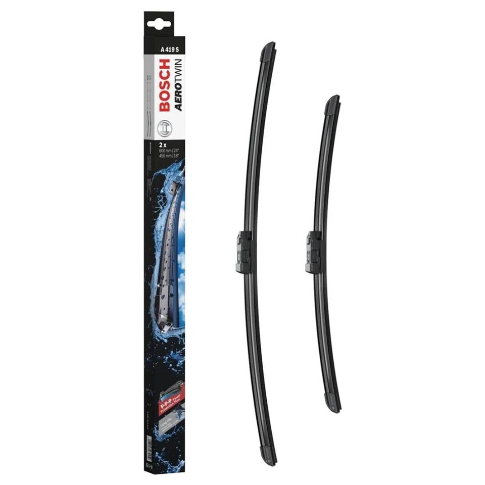BOSCH SİLECEK SÜPÜRGESİ 600/450 MM AEROTWIN (A419S) JEEP-RENAULT-SKODA-VW