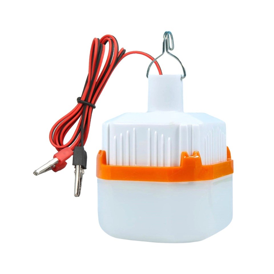 12V SEYYAR LAMBA LEDLİ 30W (1.5 MT KABLOLU KROKODİL MAŞALI) (BEYAZ)