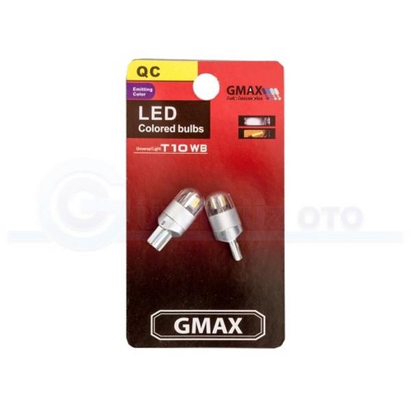 12V DİPSİZ T10 (2 LEDLİ) BEYAZ CB (MERCEKLİ) (2 AD)