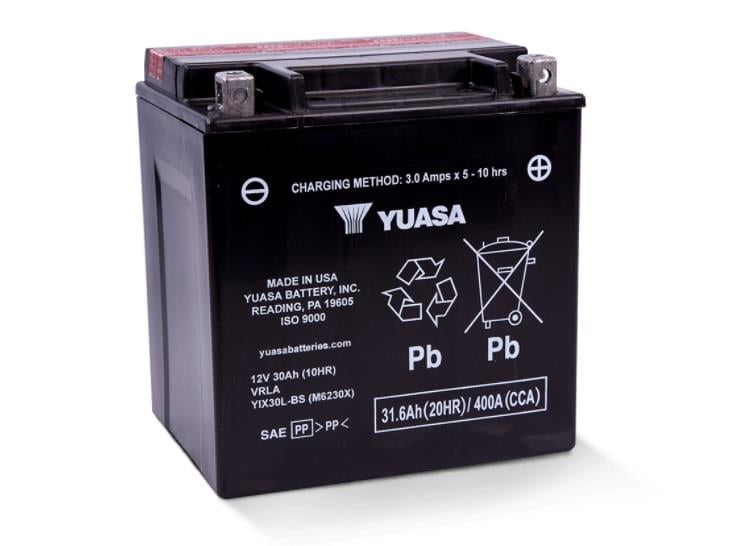 YUASA 12V 30 AH/31.6 AH MOTOSİKLET AKÜSÜ 400 A (EN) (166*126*175) (YIX30L-BS)