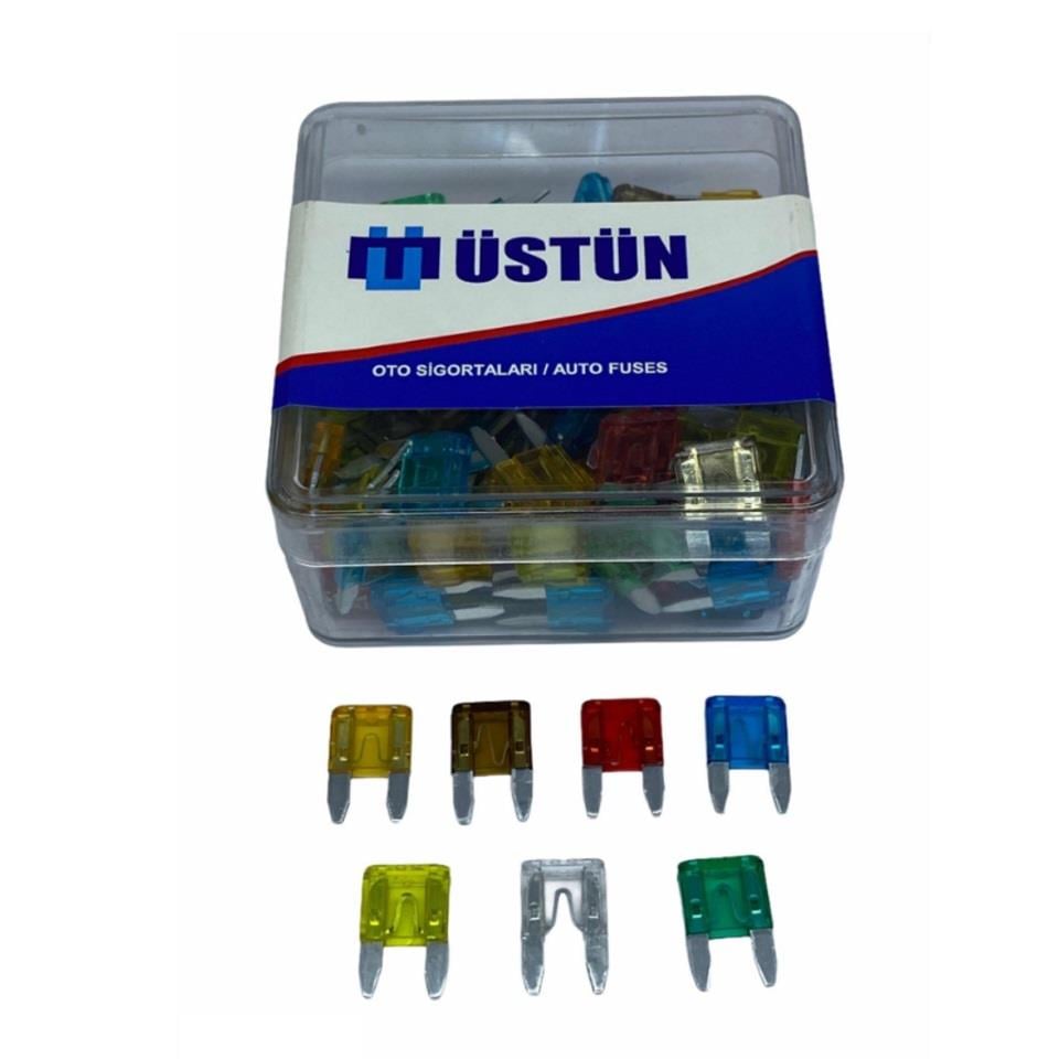 MİNİ BIÇAK SİGORTA KARIŞIK (5 A*7.5 A*10 A*15 A*20 A*25 A*30 A) (100 AD)