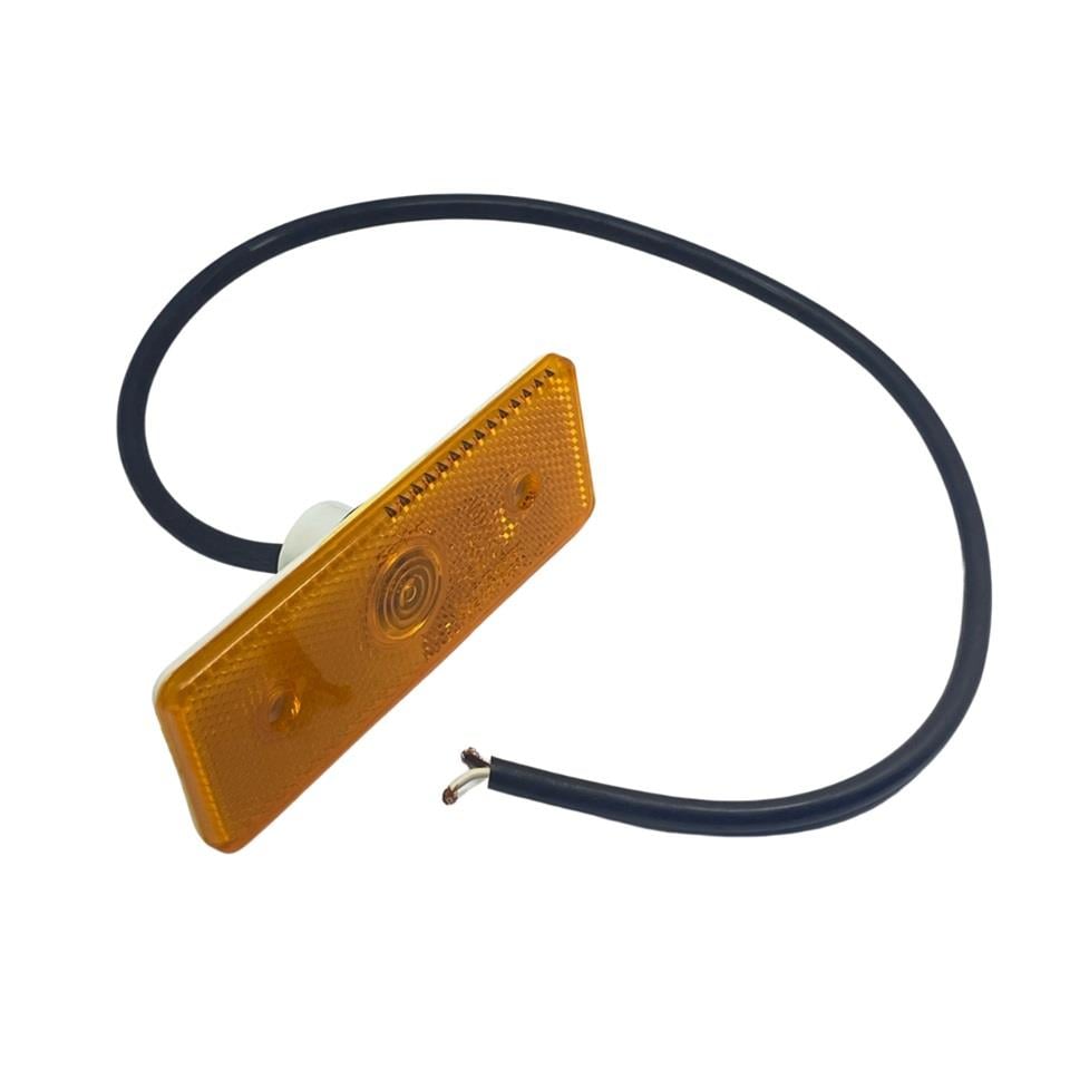 SABA 24V YAN SİNYAL LAMBASI SİDE MARKER (TEK LEDLİ) KABLOLU SARI (120*45 MM)