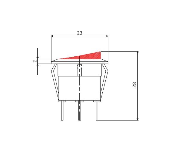 TUŞLU ANAHTAR LED IŞIKLI (20 MM) (YUVARLAK) KIRMIZI