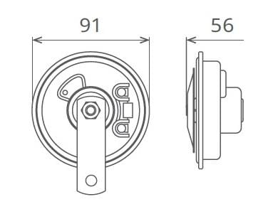 SEGER 12V DİDİT KORNA 435 HZ İNCE SES SİYAH (91 MM)