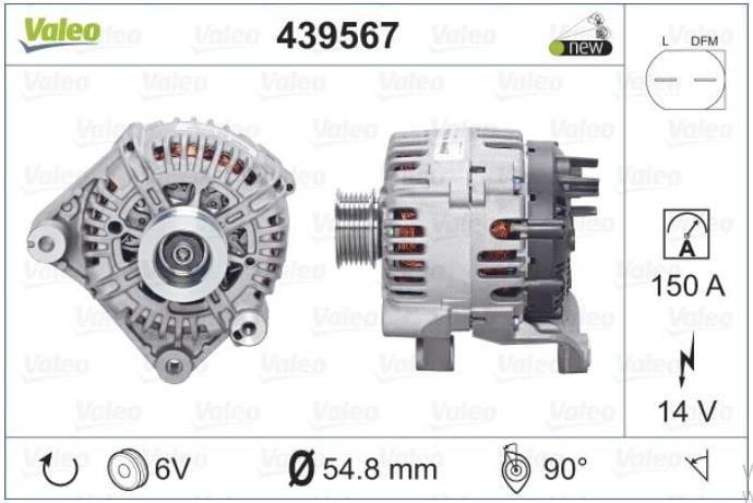 VALEO 12V ALTERNATÖR DİNAMO 150 A (L-DFM) BMW 3 SERİSİ E46/X3 SERISI E83