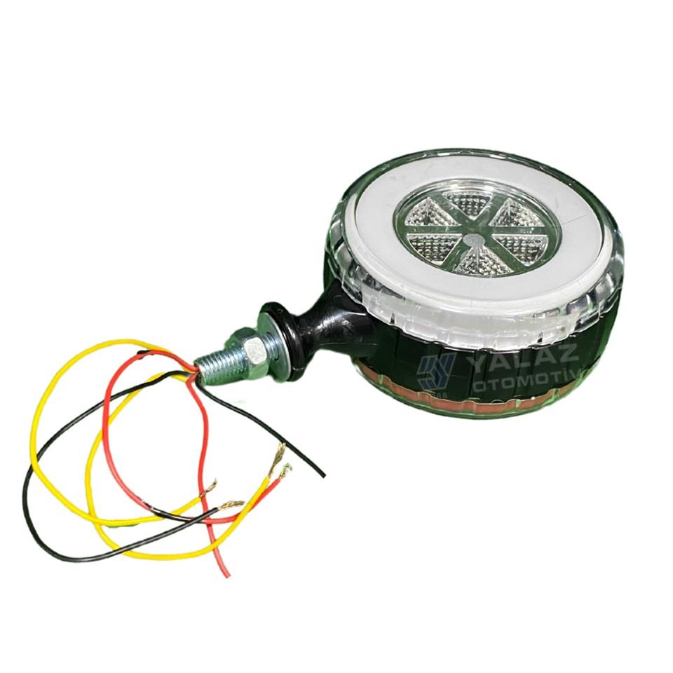 12V-24V AYNA ALTI STOP LAMBA (TAKOZ KÜPE LAMBASI) (NEON LEDLİ) (KIRMIZI-BEYAZ) (112 MM)