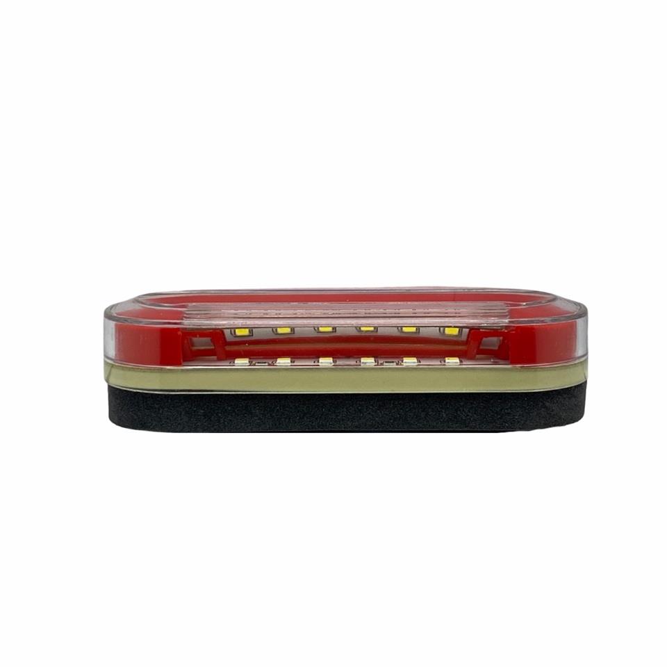 12V-24V İKAZ-POZİSYON LAMBASI (PLAKA LAMBASI) (3 FONKSİYONLU) (KIRMIZI NEON LEDLİ) (120*44 MM)