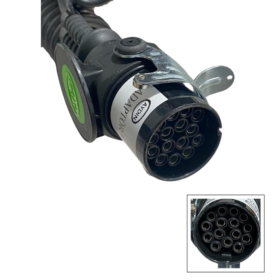 AYDIN TIR DORSE ELEKTRİK KABLOSU 7Lİ X 2 (3LÜ) (ADAPTÖR) (15 KABLOLU) (4.5 MT) PLS 