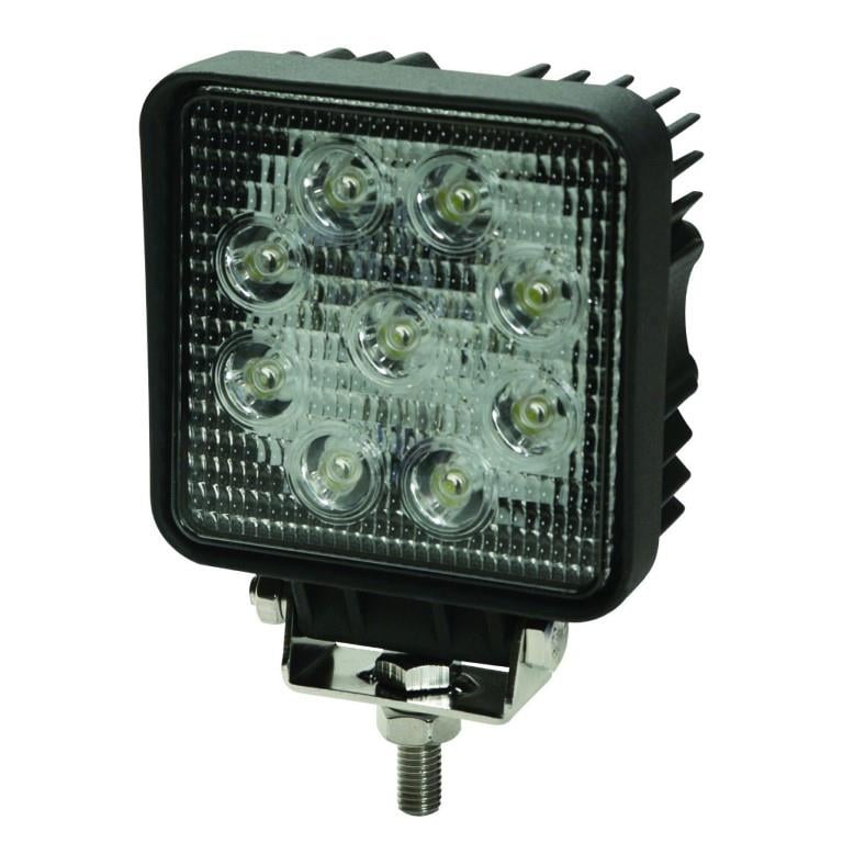10V-30V ÇALIŞMA LAMBASI KARE (9 X 3W POWER LEDLİ) (108*108 MM)