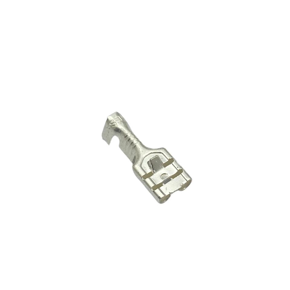 DİŞİ FİŞ STANDART TIRNAKLI (GÜMÜŞ) (6.3 MM) ***