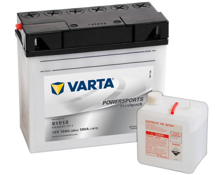 VARTA 12V 19 AH MOTOSİKLET AKÜSÜ 100 A (EN) (186*82*171) (51913)