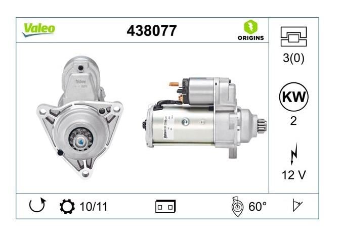 VALEO 12V MARŞ MOTORU 11 DİŞ 2 KW TERS (3 KULAK) VW TRANSPORTER T4