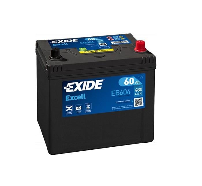 EXIDE 12V 60 AH AKÜ EXCELL JAPON 390 A (EN) (230*173*222) (YÜKSEK DÜZ)