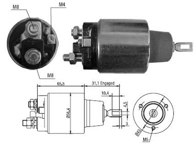 ZM 12V MARŞ OTOMATİĞİ BOSCH TİPİ (41 MM/42 MM) (KÖRÜKLÜ) VİDALI KMM 
