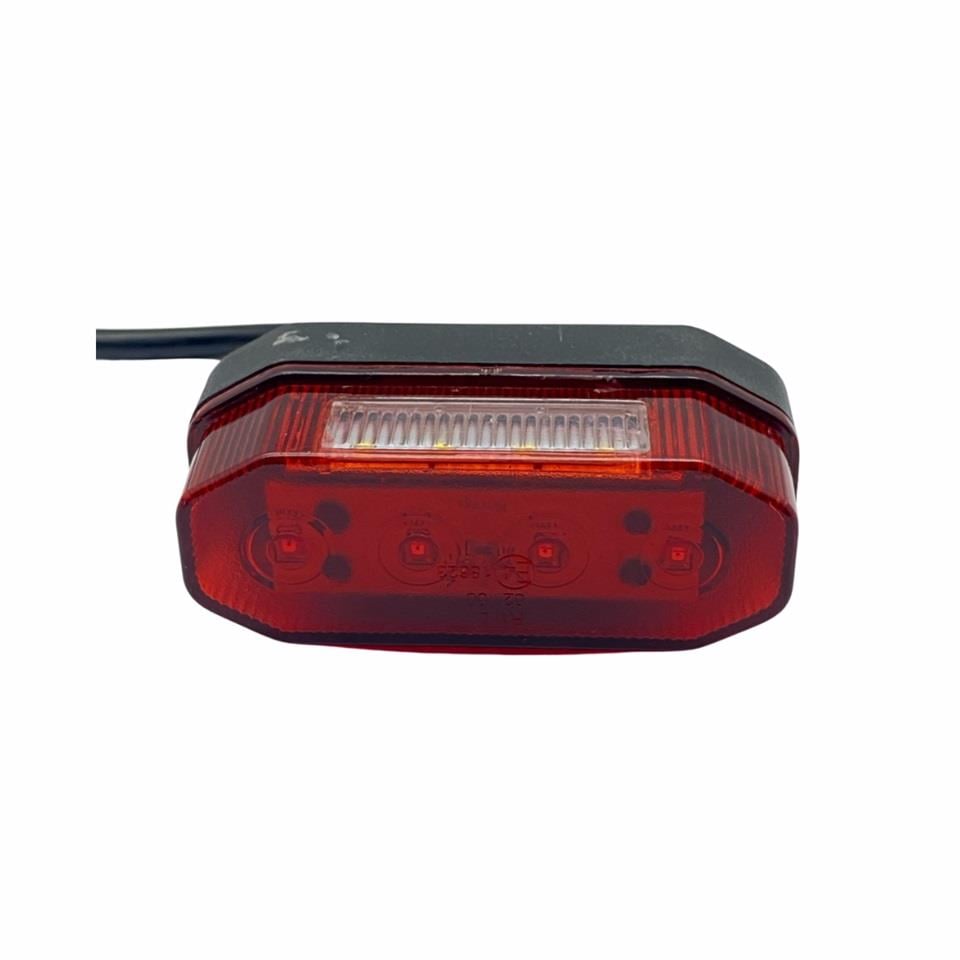 ÇERKEZ 10V-30V PLAKA-POZİSYON LAMBASI 4+4 LEDLİ (KIRMIZI) (90*37 MM) E ONAYLI