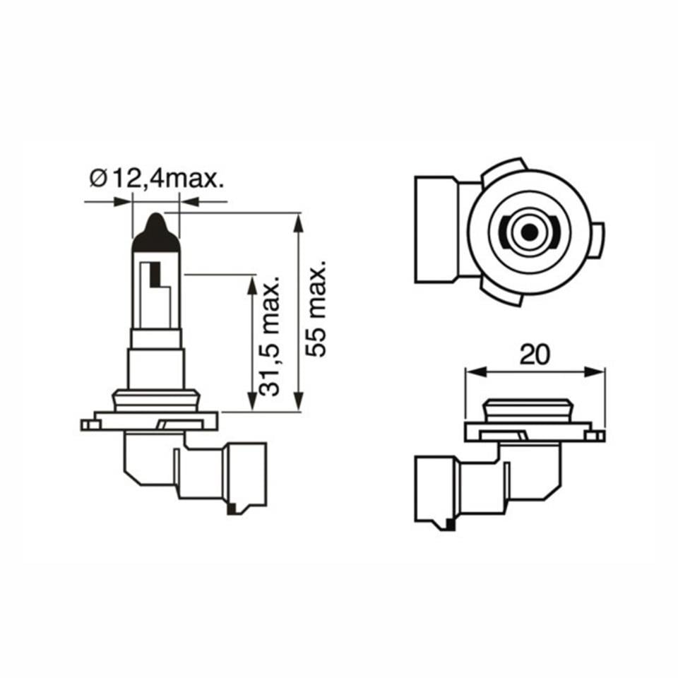 BOSCH 12V H10 AMPUL 42W PURE LIGHT (PY20d) 