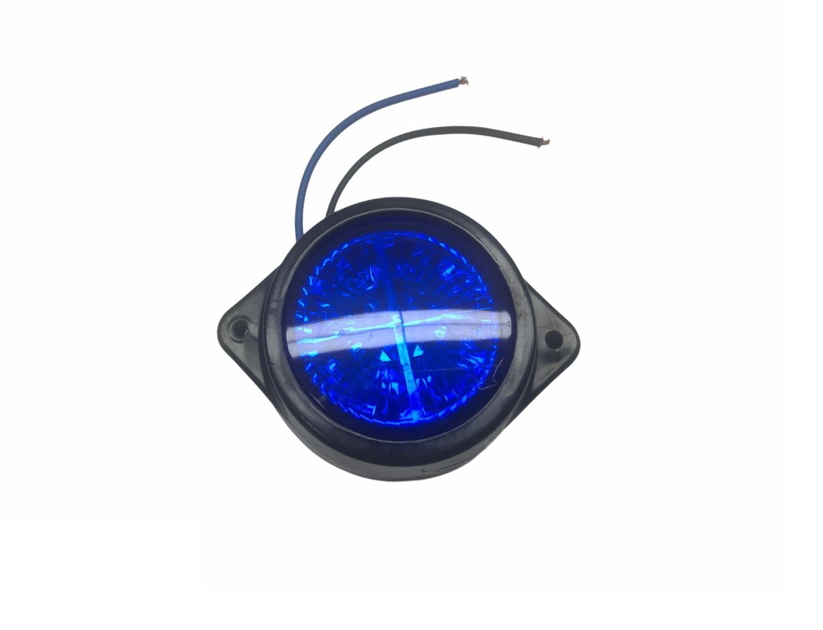 24V UNIVERSAL LAMBA YUVARLAK 4-LEDLİ SİDE MARKER MAVİ (63*24 MM)