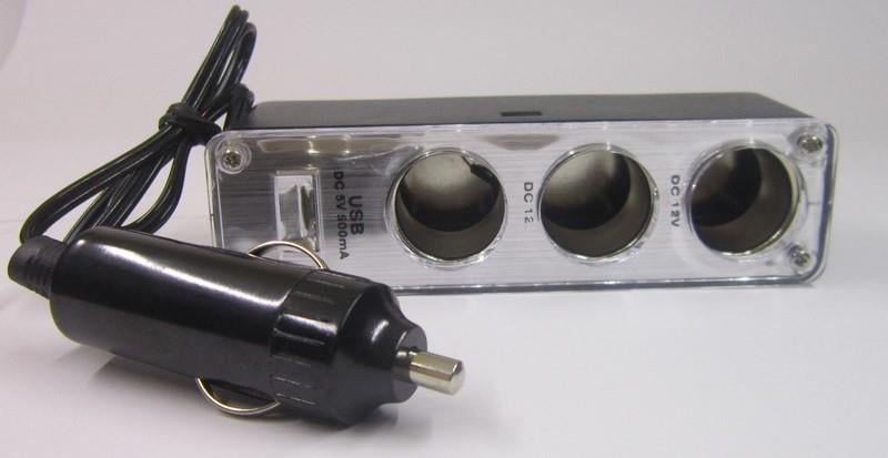 12V-24V ÇAKMAK SOKETİ (ENERJİ SOKETİ) (ÇAKMAK 3 + USB 1 ŞARJLI 0.5 A) (KABLOLU)