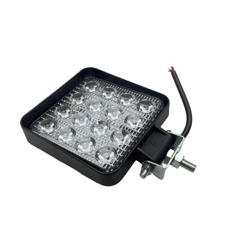 8V-110V ÇALIŞMA LAMBASI KARE (16  LEDLİ 48W) (109*109*28 MM) 
