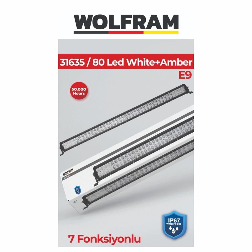WOLFRAM 10V-30V LED BAR OFF-ROAD BEYAZ-SARI ÇAKARLI (ÇAKAR TEPE LAMBA) 7 FONKSİYONLU (137 CM) E9