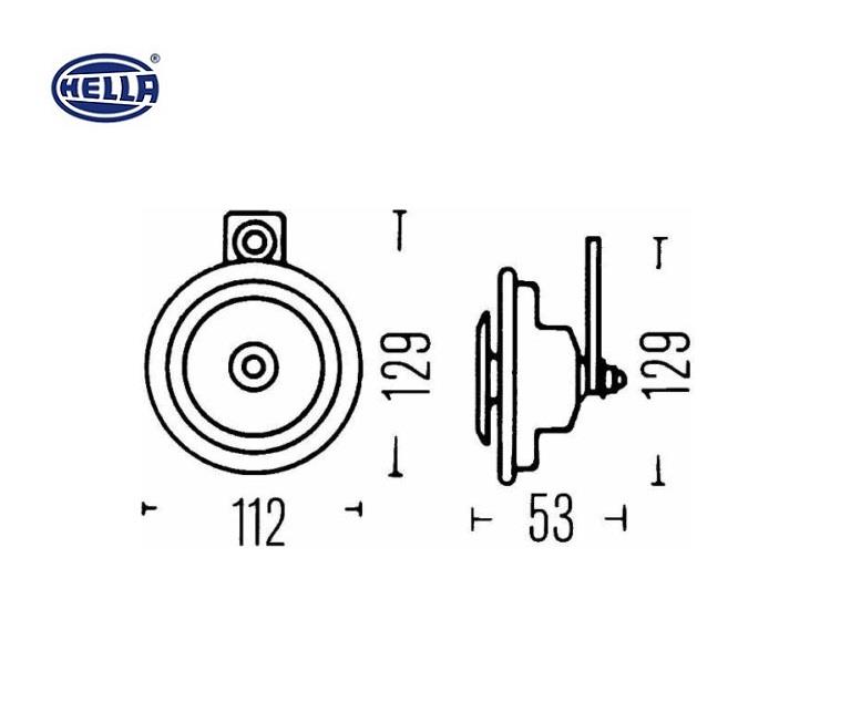 HELLA 12V DİDİT KORNA 335 HZ KALIN SES (112 MM)
