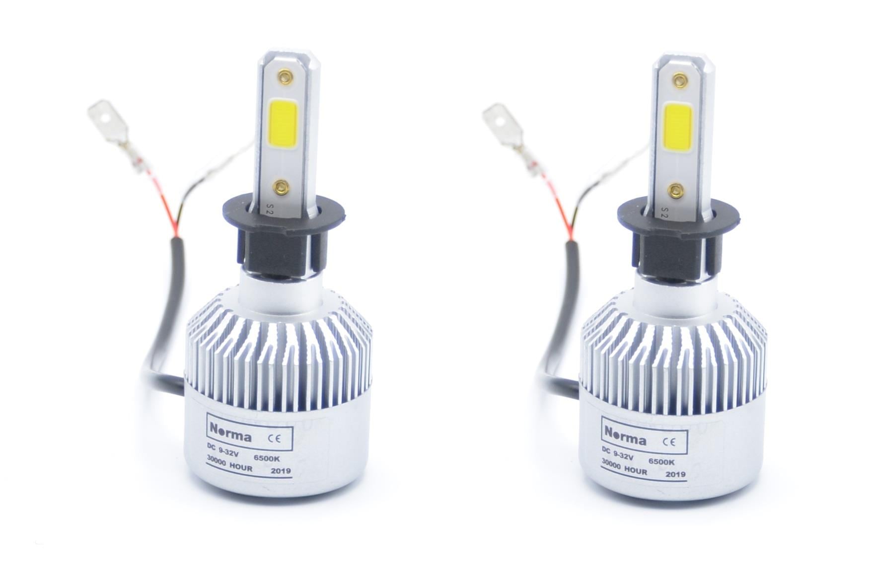 NORMA 9-32V H3 COB LED XENON FAR AMPUL SETİ 6500K 8000 LÜMEN