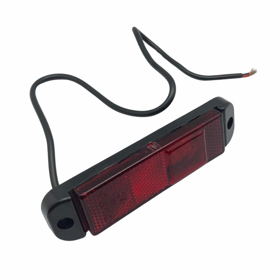 12V-24V YAN İKAZ LAMBASI 3-LEDLİ CRONE TİPİ KIRMIZI (130*32 MM)