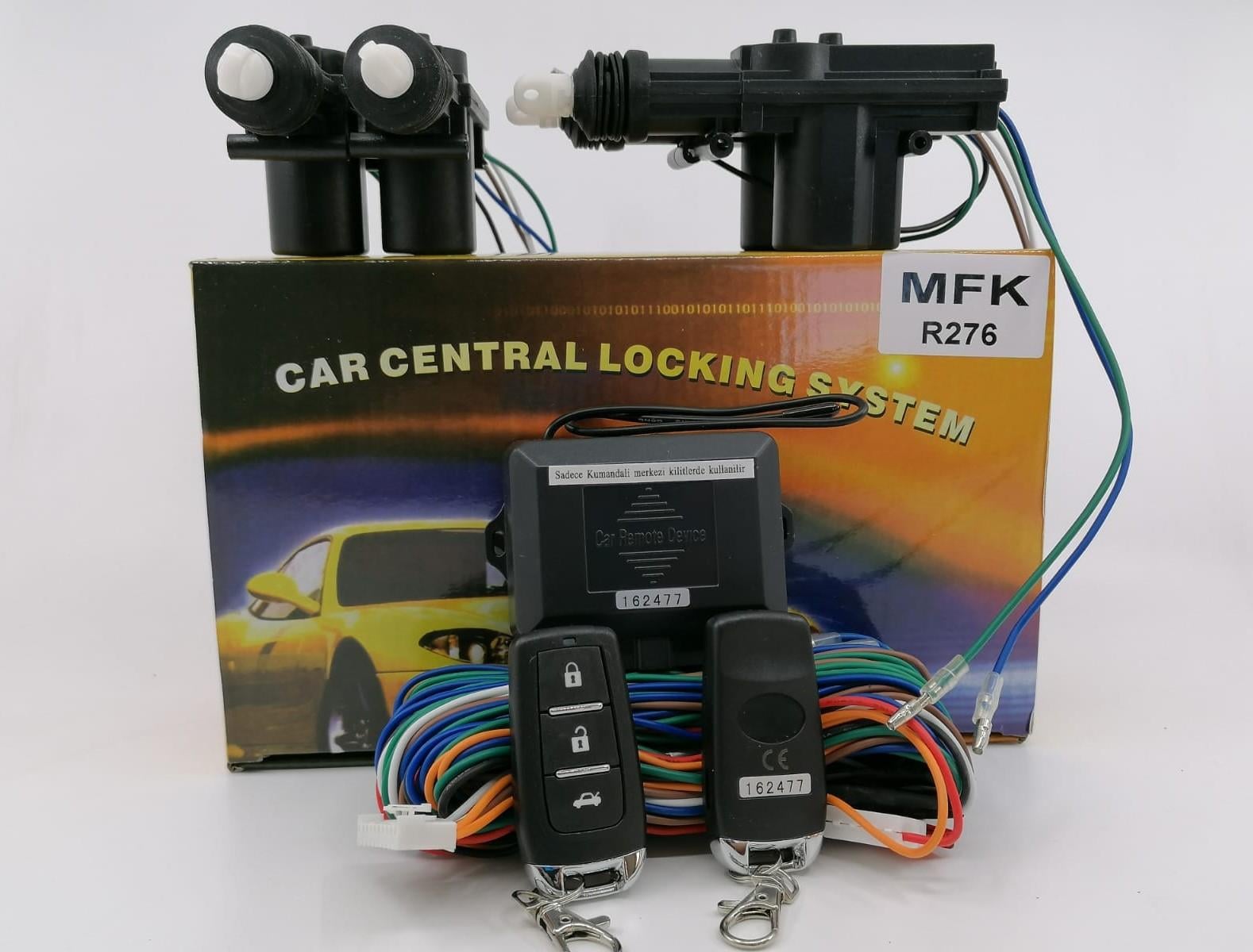 12V MERKEZİ KAPI KİLİT SETİ (KUMANDALI) (SİNYAL ÇIKIŞLI)