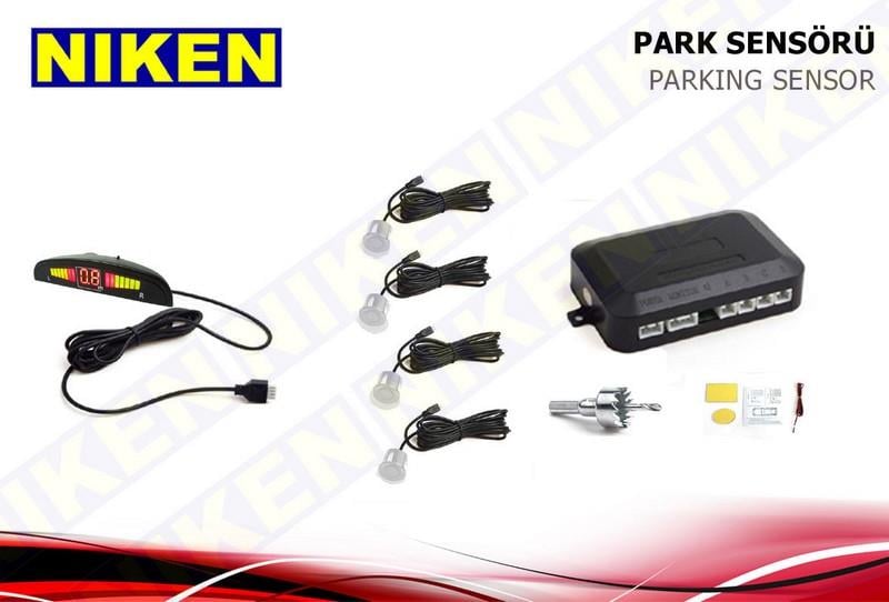 PARK SENSÖRÜ SES İKAZLI+LED OVAL GÖSTERGELİ (22 MM) GRİ