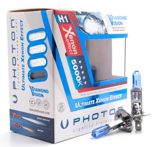 PHOTON 12V H1 AMPUL 55W BEYAZ IŞIK DIAMOND VISION 5000K (2 AD)