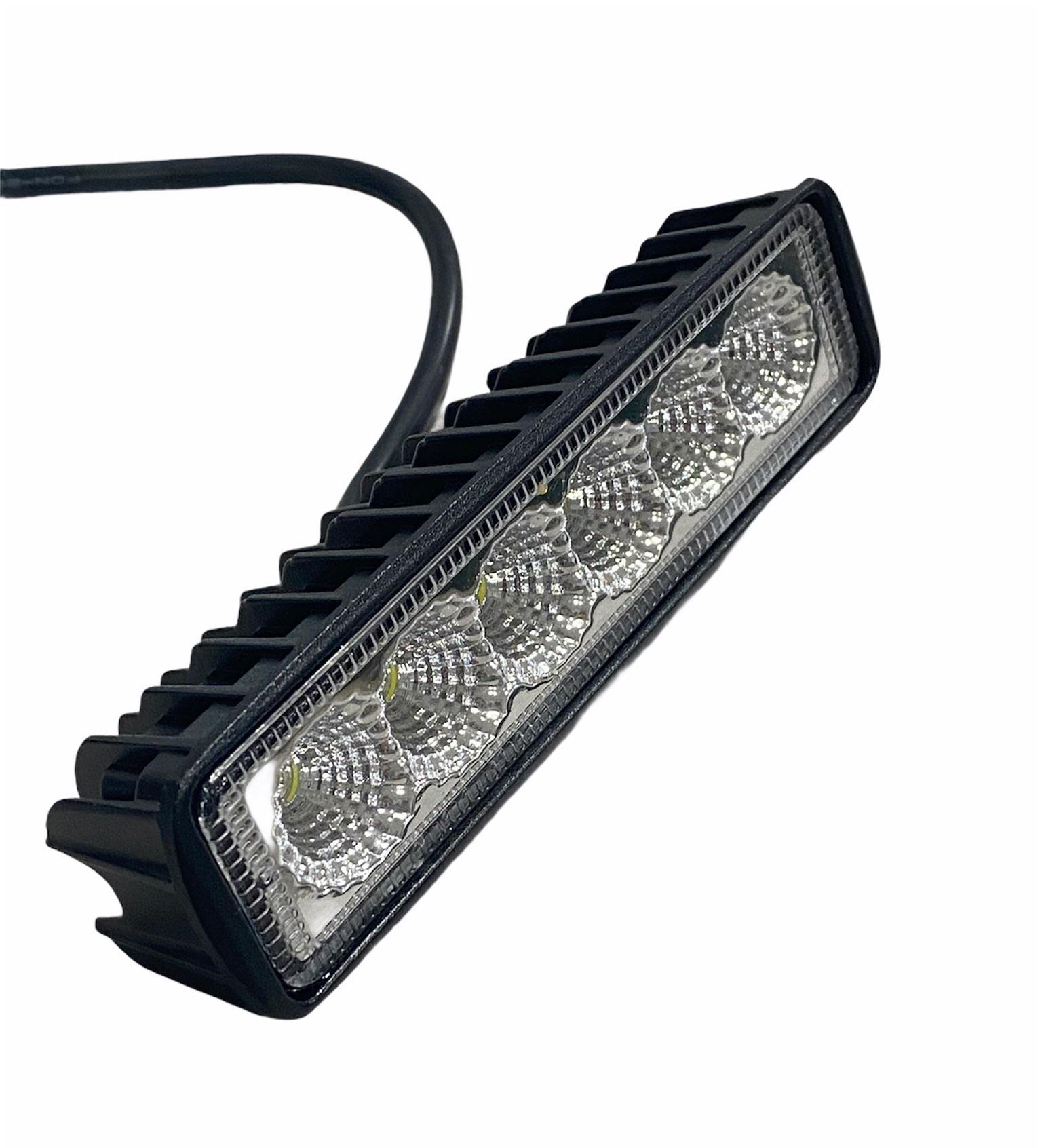 12V-24V ÇALIŞMA LAMBASI/OFF-ROAD İNCE TİP MERCEKLİ (6 X 3W POWER LEDLİ) (152*39 MM)