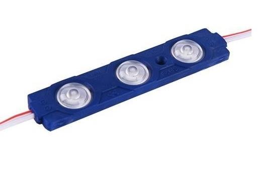 12V PARMAK LAMBA MERCEKLİ 3-LEDLİ (MAVİ) (67*15 MM)