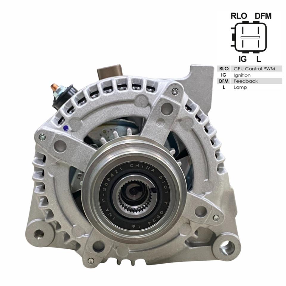 12V ALTERNATÖR DİNAMO 100 A (4 FİŞ) ( IG-L-RLO-FR-(M) ) TOYOTA AURIS/COROLLA 1.4 D-4D 2007 >