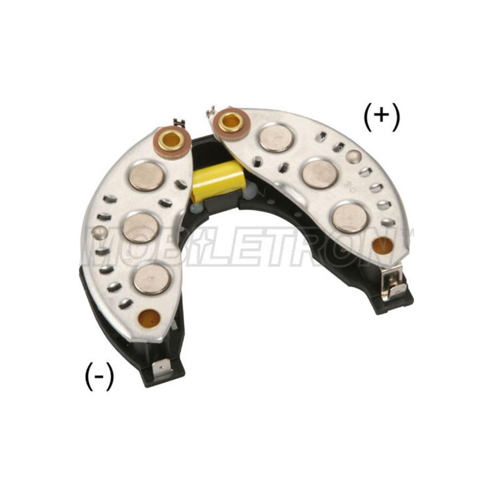MOBİLETRON DİYOT TABLASI  VALEO TİPİ (- +) (İKAZ DİYOTSUZ) (ÇİFT FİŞ)