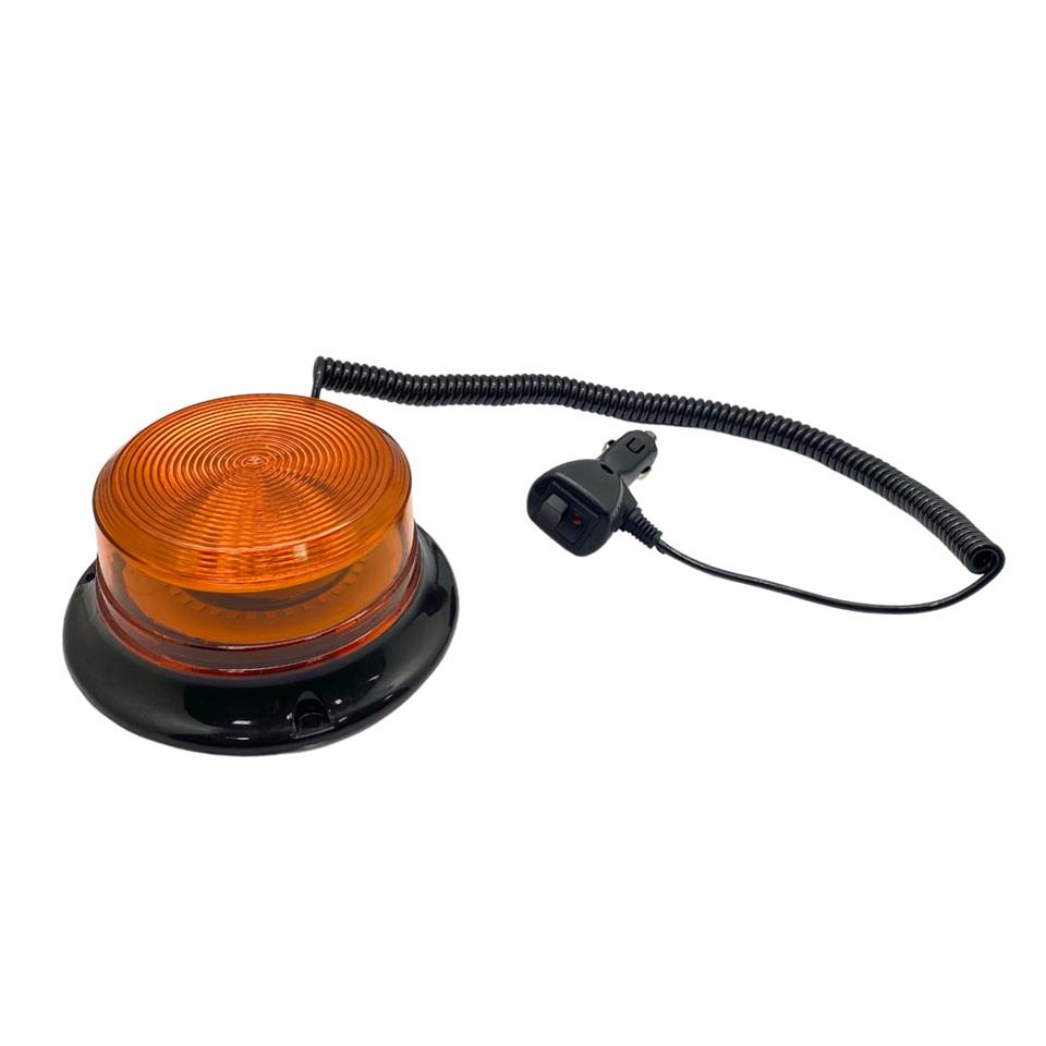 12V-110V ÇAKAR TEPE LAMBA LEDLİ 5 FONKSİYONLU MIKNATISLI ÇAKMAK FİŞLİ SARI (ALÇAK TİP)