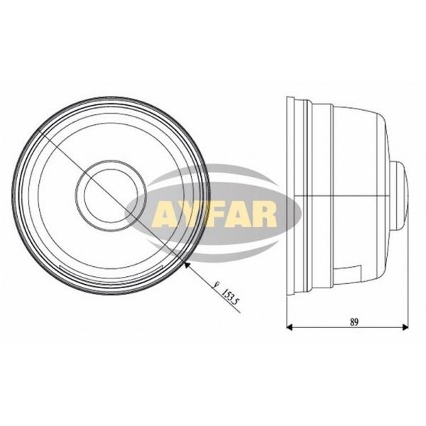 STOP LAMBASI YUVARLAK (3 FONKSİYONLU) (KIRMIZI-SARI) UNIVERSAL (PLAKALI) MAN TİPİ