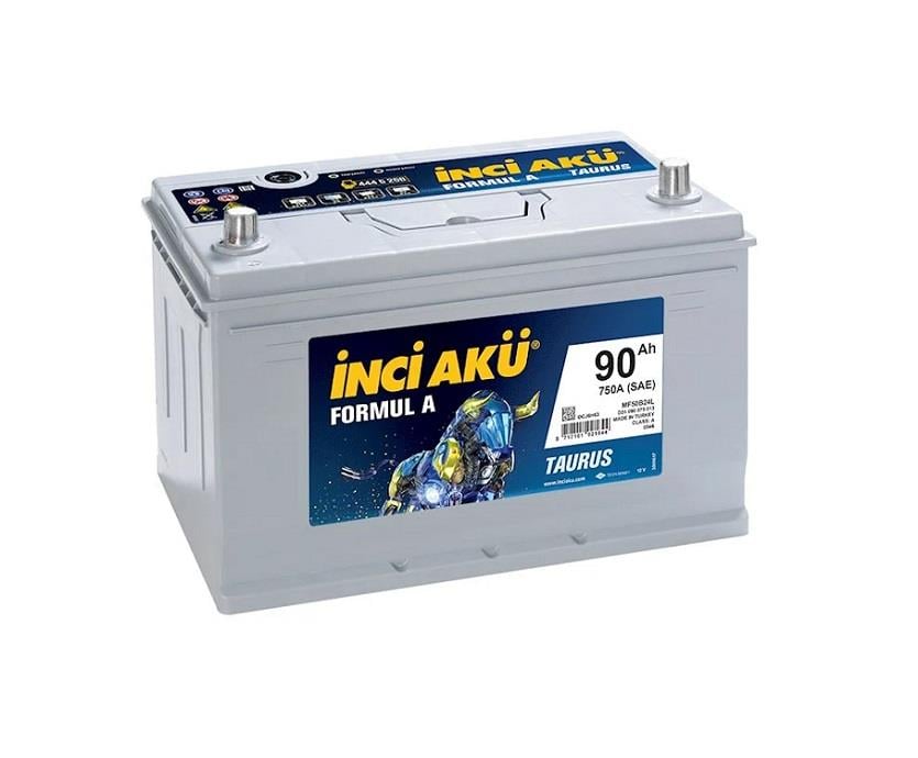 İNCİ 12V 90 AH AKÜ FORMUL A TAURUS 750 A (EN) (306*175*224) (TERS)