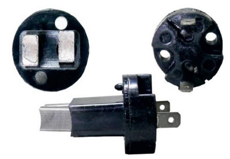 ALTERNATÖR KÖMÜR YUVASI (DELCO-LUCAS-PRESTOLITE TİPİ) (SİYAH) (2 FİŞ)