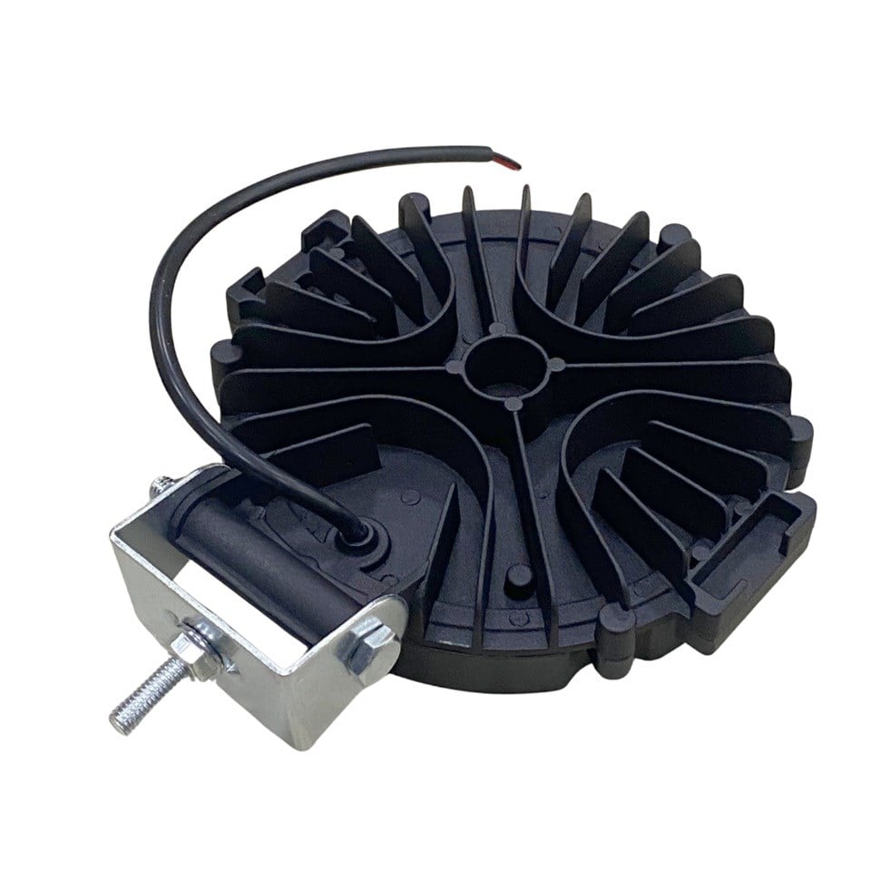 12V-36V LED LAMBA OFF-ROAD 51W (17 LEDLİ) (YUVARLAK) (SİYAH) (155*155 MM)