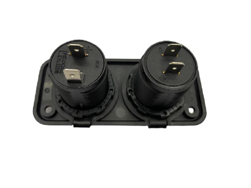 12V-24V TELEFON ŞARJ CİHAZI (ÇAKMAK GİRİŞLİ) (2 X USB GİRİŞLİ) SİYAH MARİN