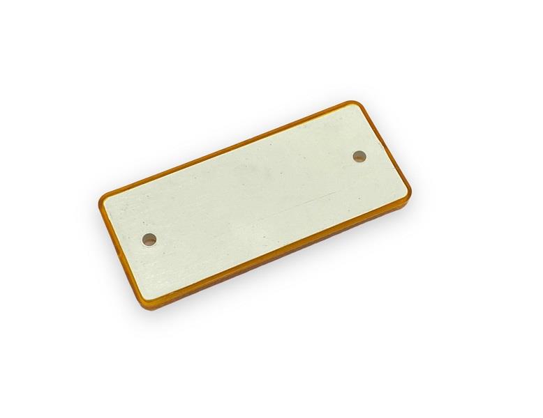 DİKDÖRTGEN REFLEKTÖR SARI DELİKLİ (90*40 MM)