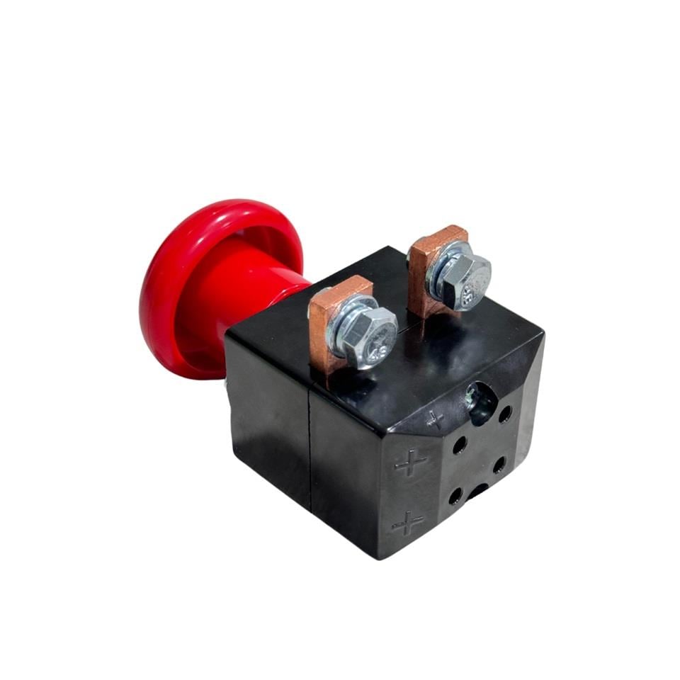 12V-110V ELEKTRİKLİ ACİL STOP BUTONU 250 A İTMELİ-ÇEKMELİ