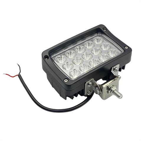 9V-80V ÇALIŞMA LAMBASI (OFF-ROAD) (15 LEDLİ 45W) (DÜZ CAM) (155*95 MM)