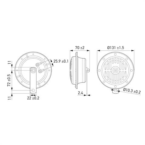HELLA 24V DİDİT KORNA SÜPERTON 310/380 HZ (130 MM) (TAKIM)