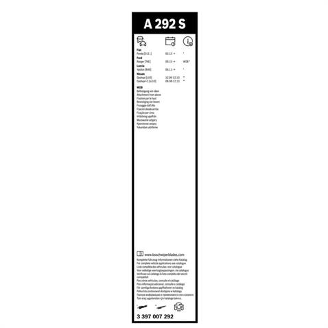 BOSCH SİLECEK SÜPÜRGESİ 600/380 MM AEROTWIN (A292S) NISSAN QASHQAI 2006 >