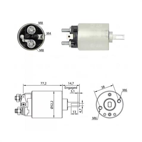 ZM 12V MARŞ OTOMATİĞİ HITACHI TİPİ SAĞ ISUZU-KOMATSU-NISSAN