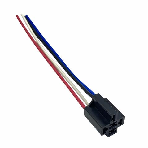 RÖLE SOKETİ (RÖLE YUVASI) 5 UÇLU SİYAH (4 KABLOLU) (2.5 MM KABLOLU)