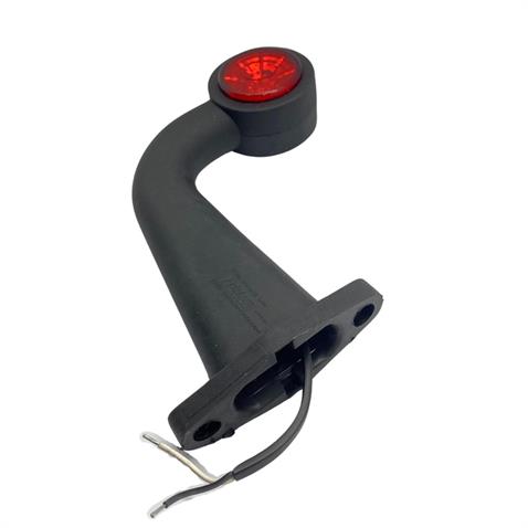 FRISTOM 12V-30V BOYNUZ TAKOZ LAMBASI UZUN EĞRİ (LEDLİ) (180 MM) E9