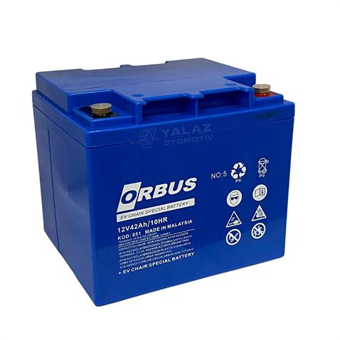 ORBUS 12V 42 AH ENGELLİ ARAÇ AKÜSÜ JEL (197*165*175) (14 KG) TSELİ