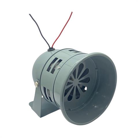 24V MOTORLU SİREN METAL BÜYÜK TİP 400 HZ (GRİ) (130*160 MM)